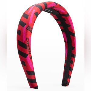 Versace Greca Logo Silk Padded Headband